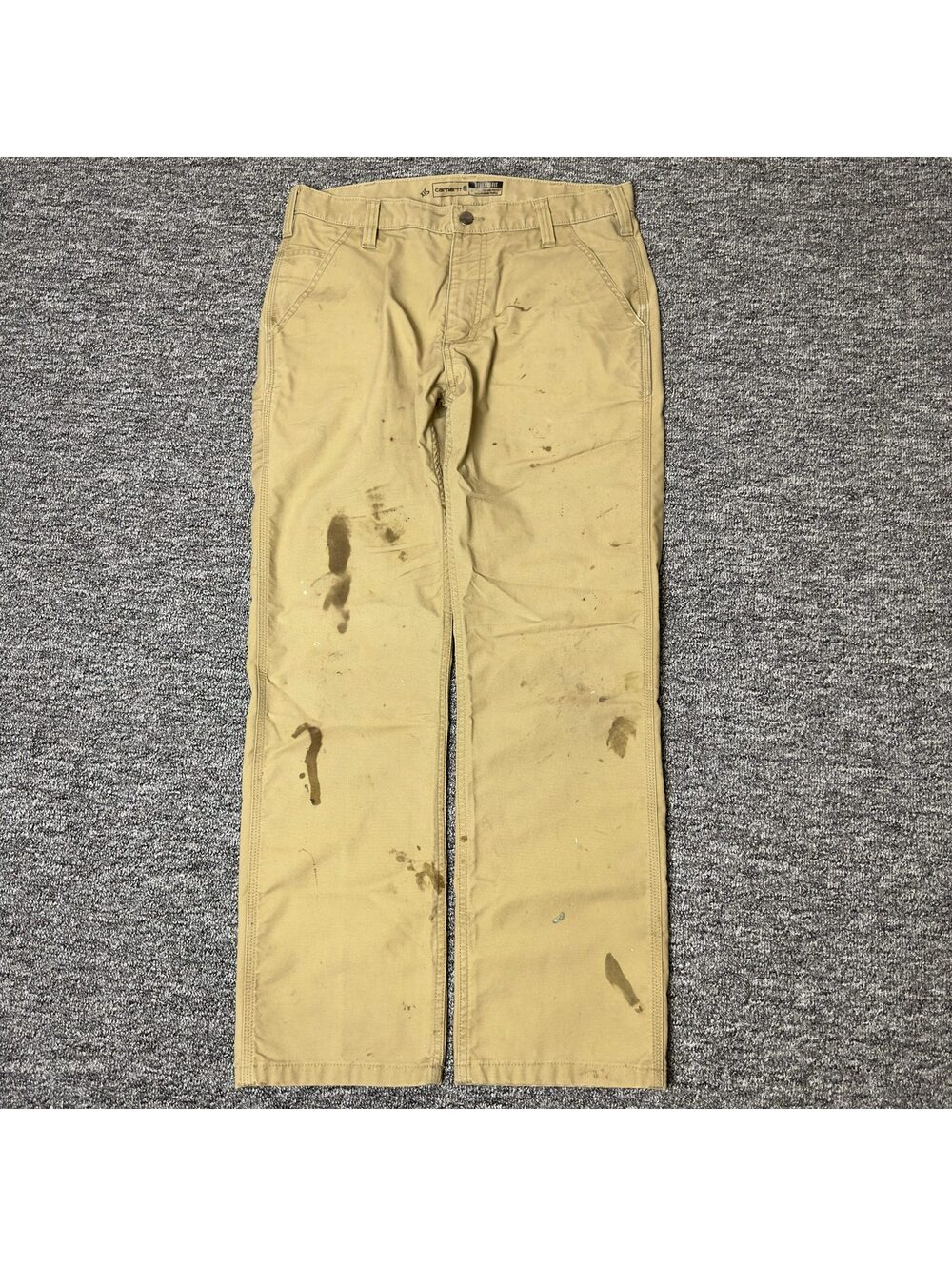 Carhartt Relaxed Fit Utility Pants Mens 33x32 Khaki Workwear